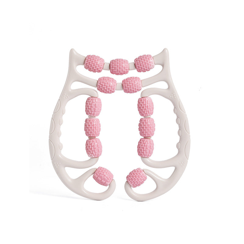 Plastic 3-Wheel Leg Massage Foam Roller