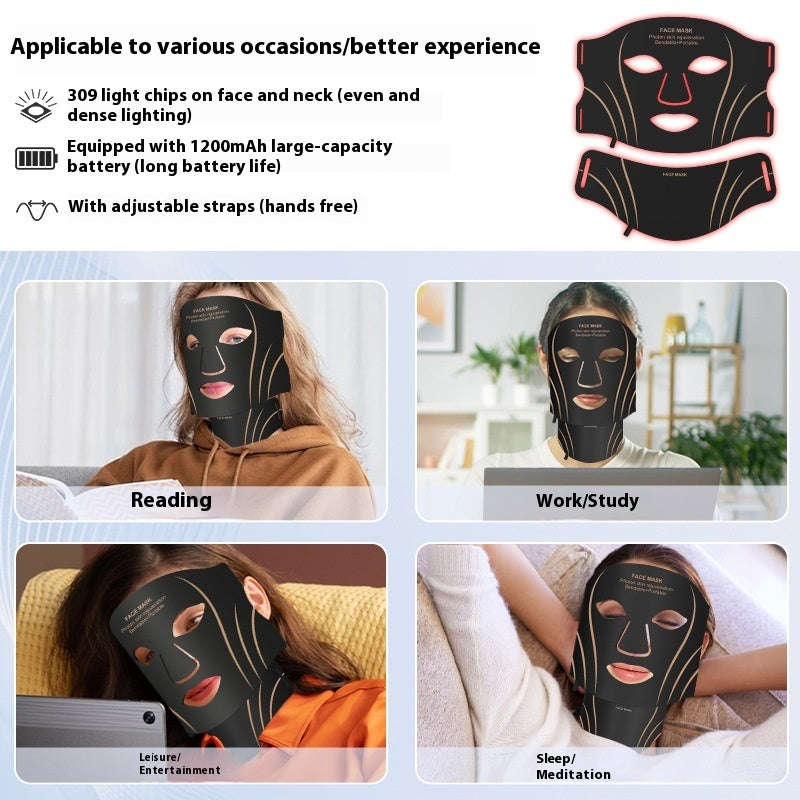 IPL Red Light Silicone Facial LED Beauty Mask Device