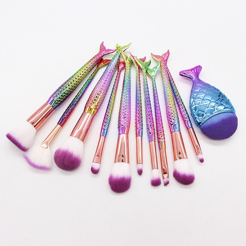 Mermaid Makeup Brush Set Beauty Tools Combination