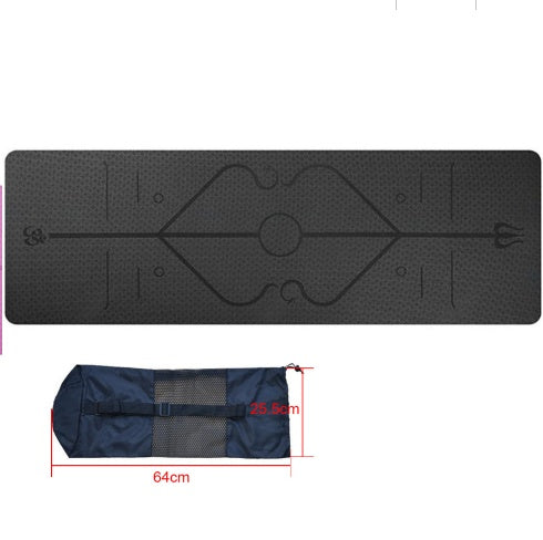 TPE 6mm Non-Slip Yoga Mat With Alignment Lines