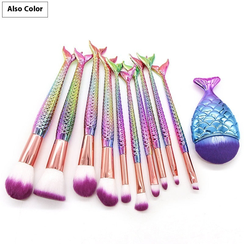 Mermaid Makeup Brush Set Beauty Tools Combination