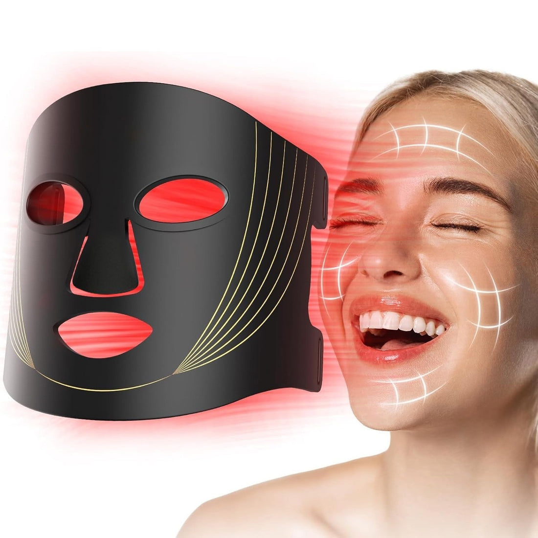 Silicone LED Red Light Facial Beauty Mask