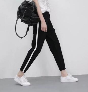 Women Striped Yoga Leggings Gym Running Fitness Tights