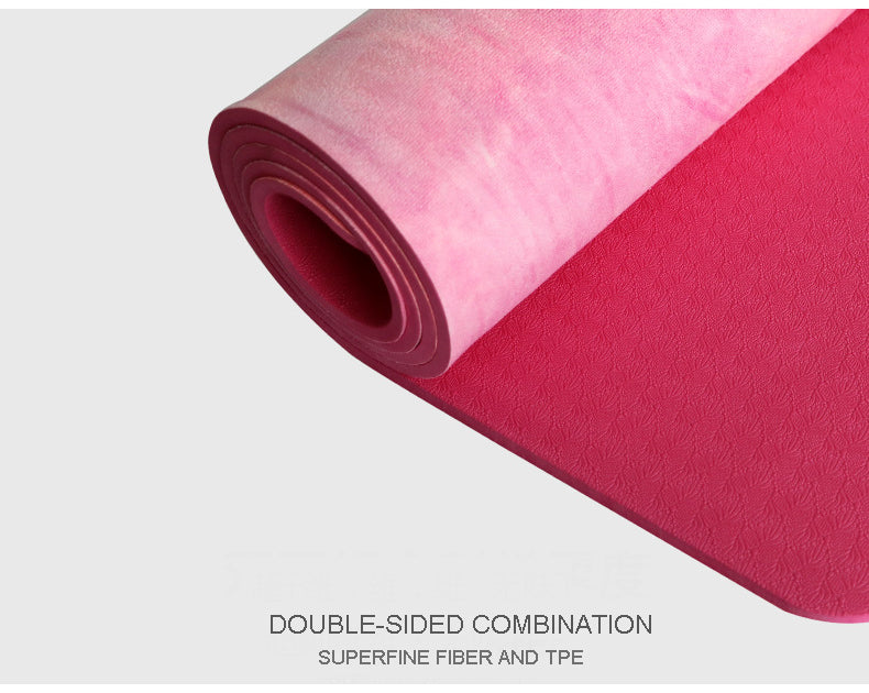 Tie-Dye Natural Rubber Suede Yoga Mat