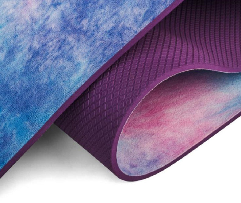 Tie-Dye Natural Rubber Suede Yoga Mat