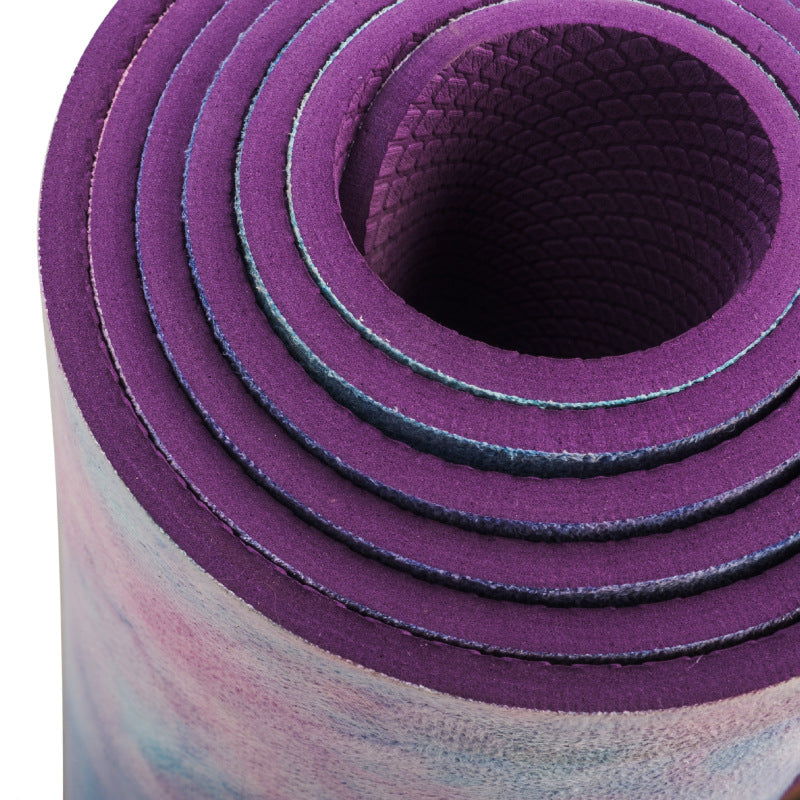 Tie-Dye Natural Rubber Suede Yoga Mat