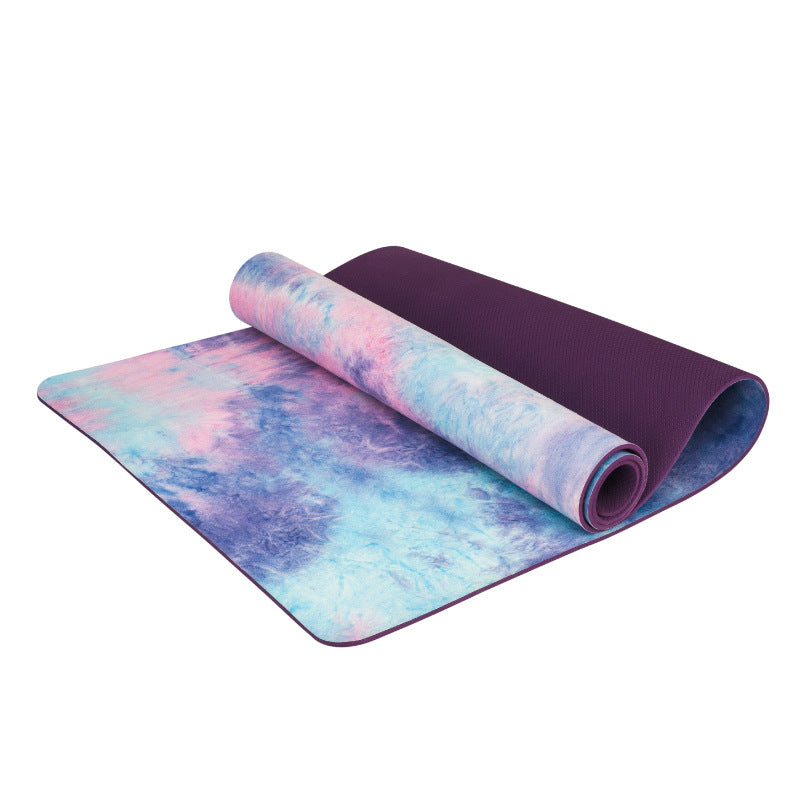 Tie-Dye Natural Rubber Suede Yoga Mat