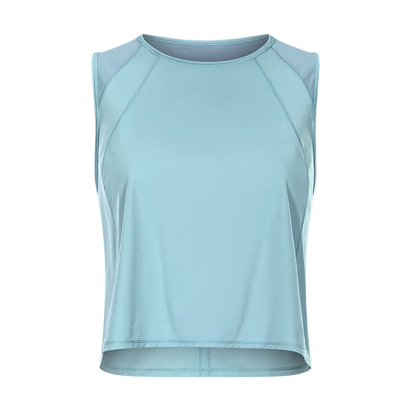 Women Mesh Hollow Back Yoga Fitness Vest Breathable Top