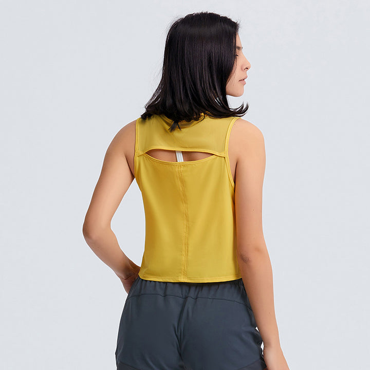 Women Mesh Hollow Back Yoga Fitness Vest Breathable Top