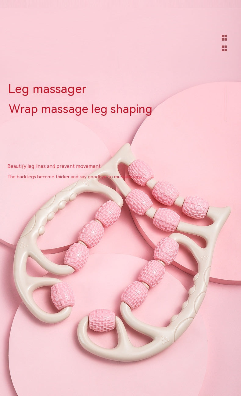Plastic 3-Wheel Leg Massage Foam Roller