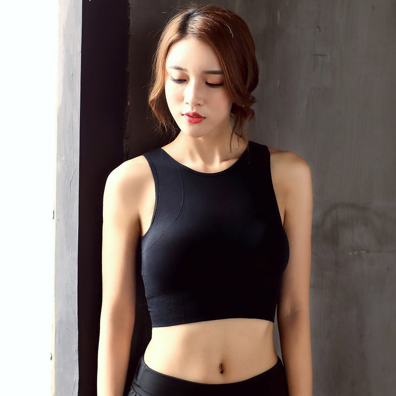 Women Mesh Shockproof Sports Bra Padded Gym Yoga Top