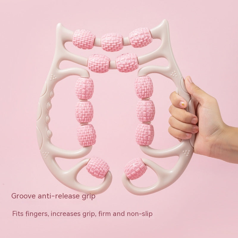 Plastic 3-Wheel Leg Massage Foam Roller