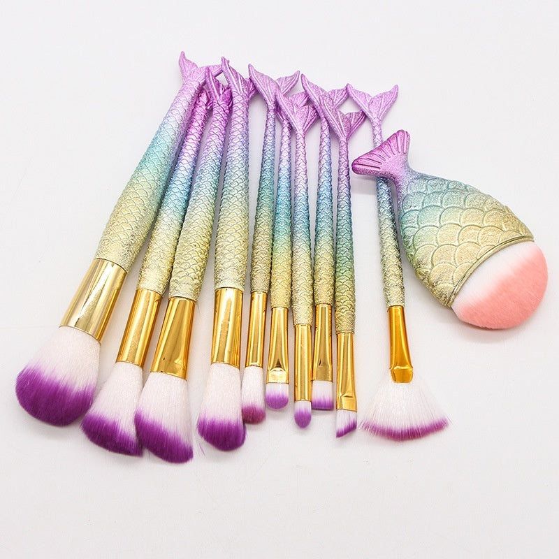 Mermaid Makeup Brush Set Beauty Tools Combination