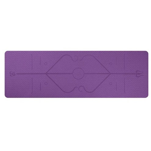 TPE 6mm Non-Slip Yoga Mat With Alignment Lines