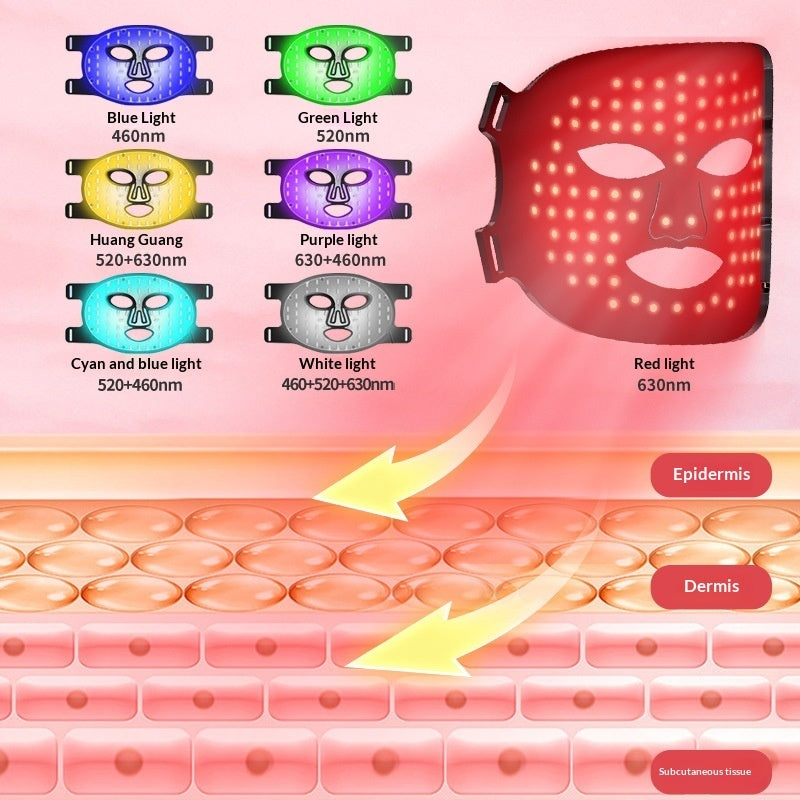 Silicone LED Red Light Facial Beauty Mask