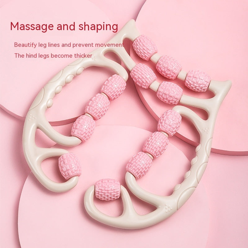 Plastic 3-Wheel Leg Massage Foam Roller