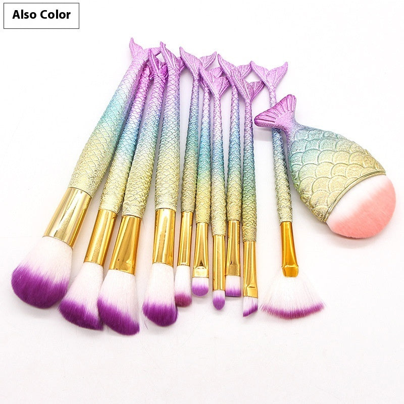 Mermaid Makeup Brush Set Beauty Tools Combination