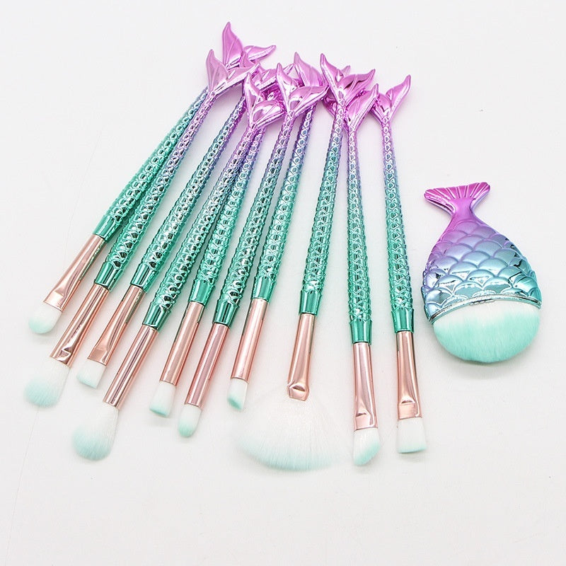 Mermaid Makeup Brush Set Beauty Tools Combination