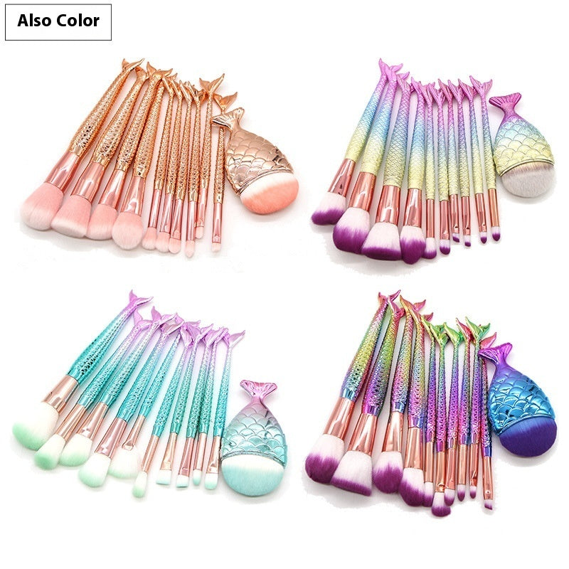 Mermaid Makeup Brush Set Beauty Tools Combination