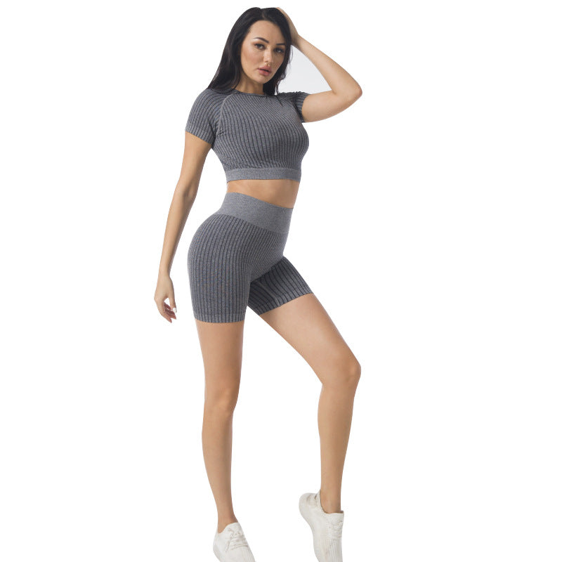 Women Seamless Yoga Set High Waist Gym Workout Sports Suit