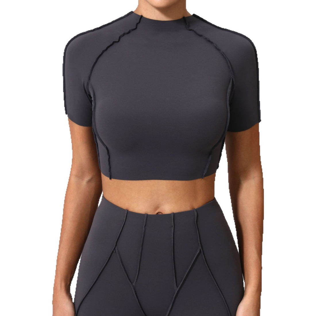 Womens Yoga Short Sleeve Top Without Chest Pad