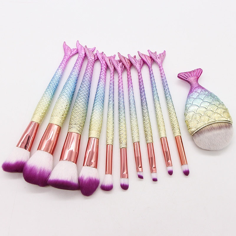 Mermaid Makeup Brush Set Beauty Tools Combination
