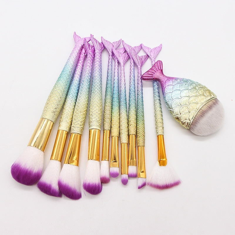 Mermaid Makeup Brush Set Beauty Tools Combination
