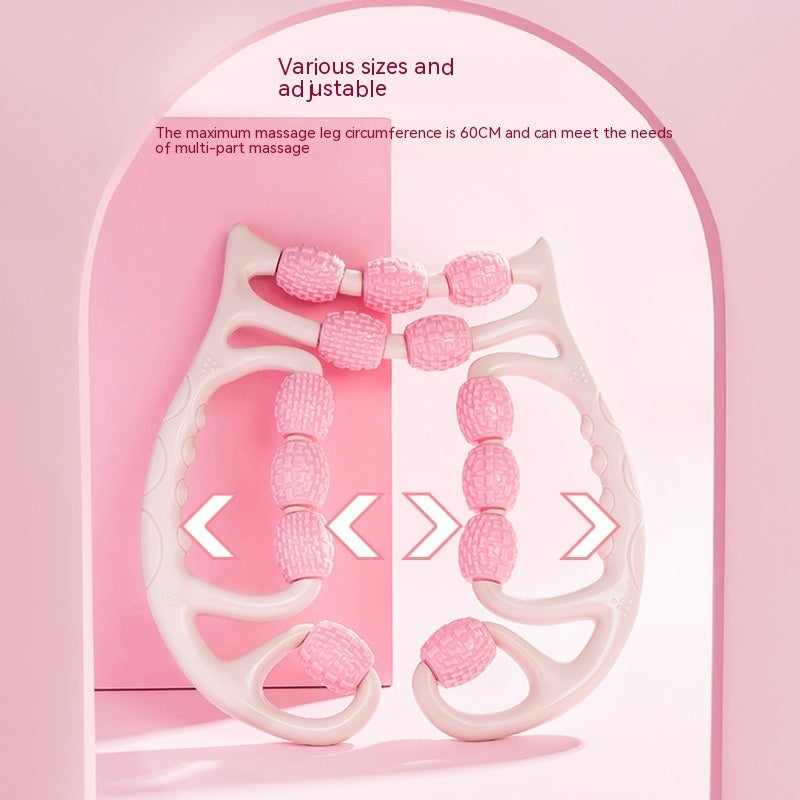 Plastic 3-Wheel Leg Massage Foam Roller
