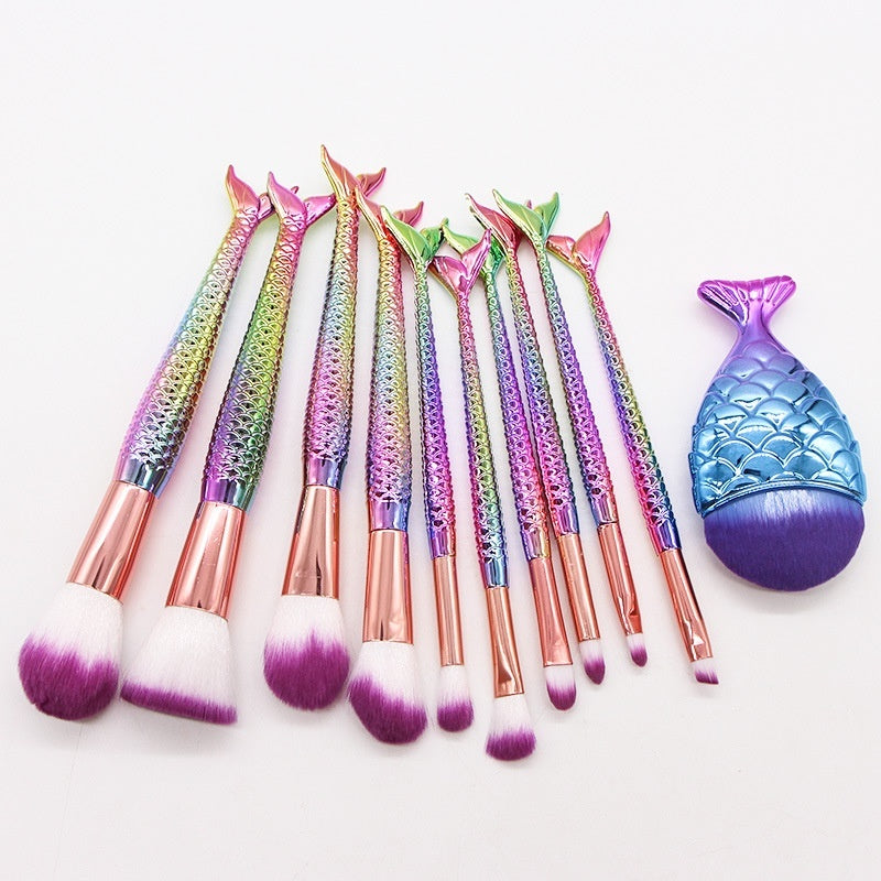 Mermaid Makeup Brush Set Beauty Tools Combination