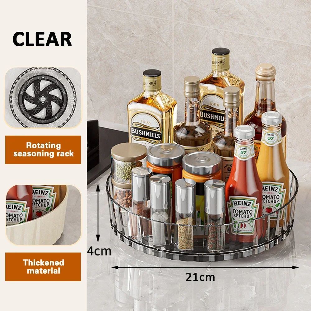 Rotating Luxury Cosmetic Organizer Transparent Perfume Skincare Storage Tray