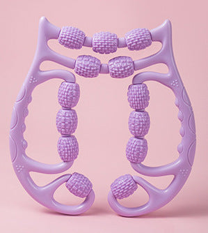 Plastic 3-Wheel Leg Massage Foam Roller