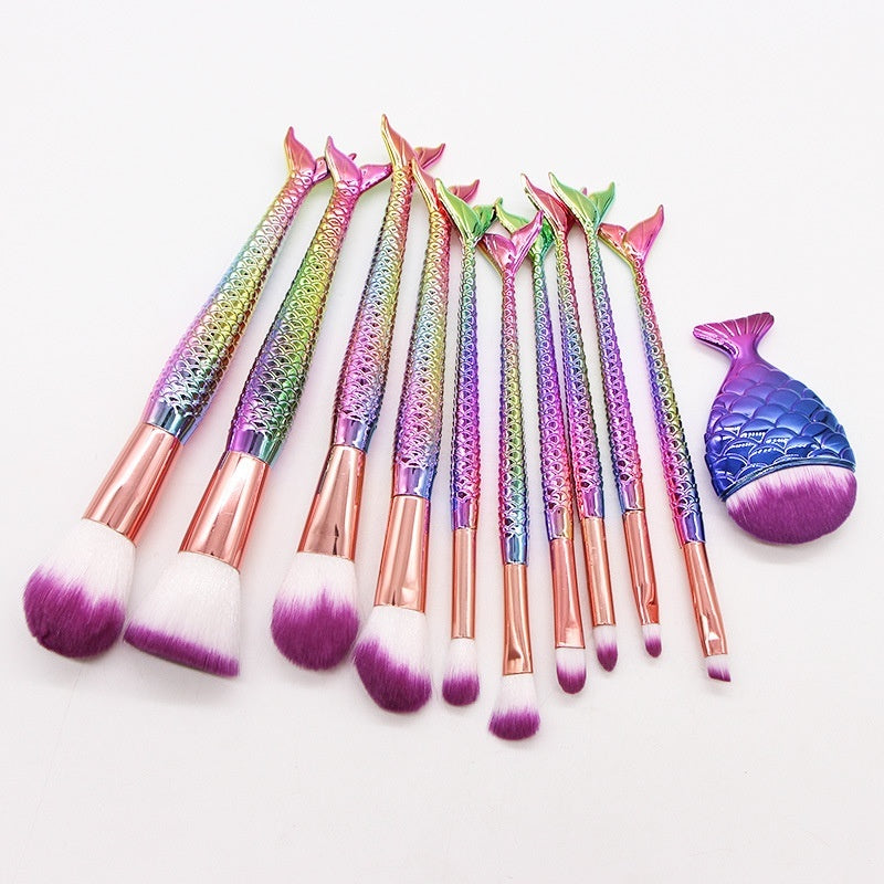 Mermaid Makeup Brush Set Beauty Tools Combination