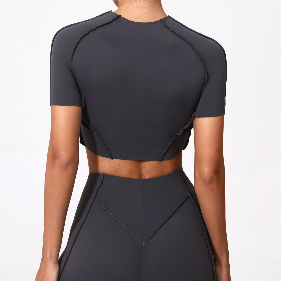 Womens Yoga Short Sleeve Top Without Chest Pad