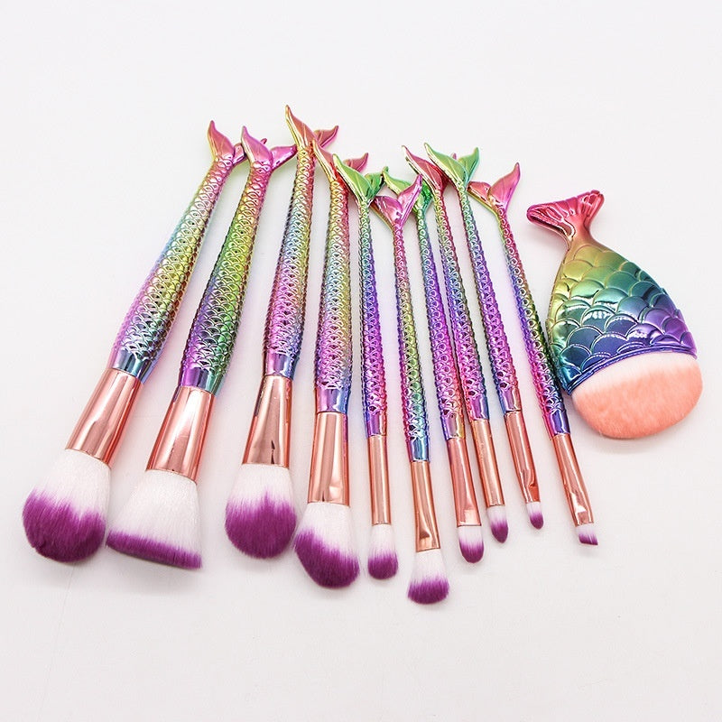Mermaid Makeup Brush Set Beauty Tools Combination