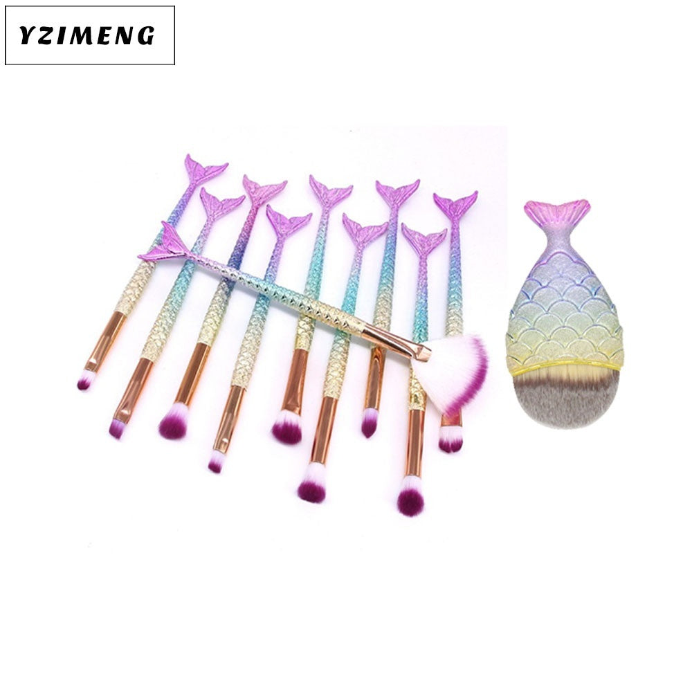 Mermaid Makeup Brush Set Beauty Tools Combination