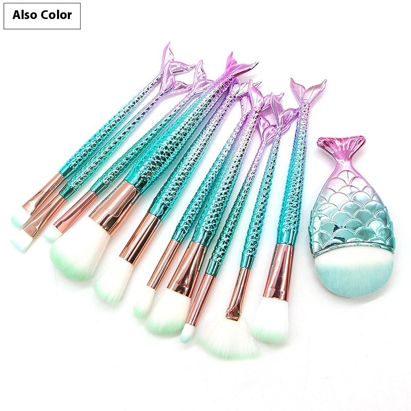 Mermaid Makeup Brush Set Beauty Tools Combination