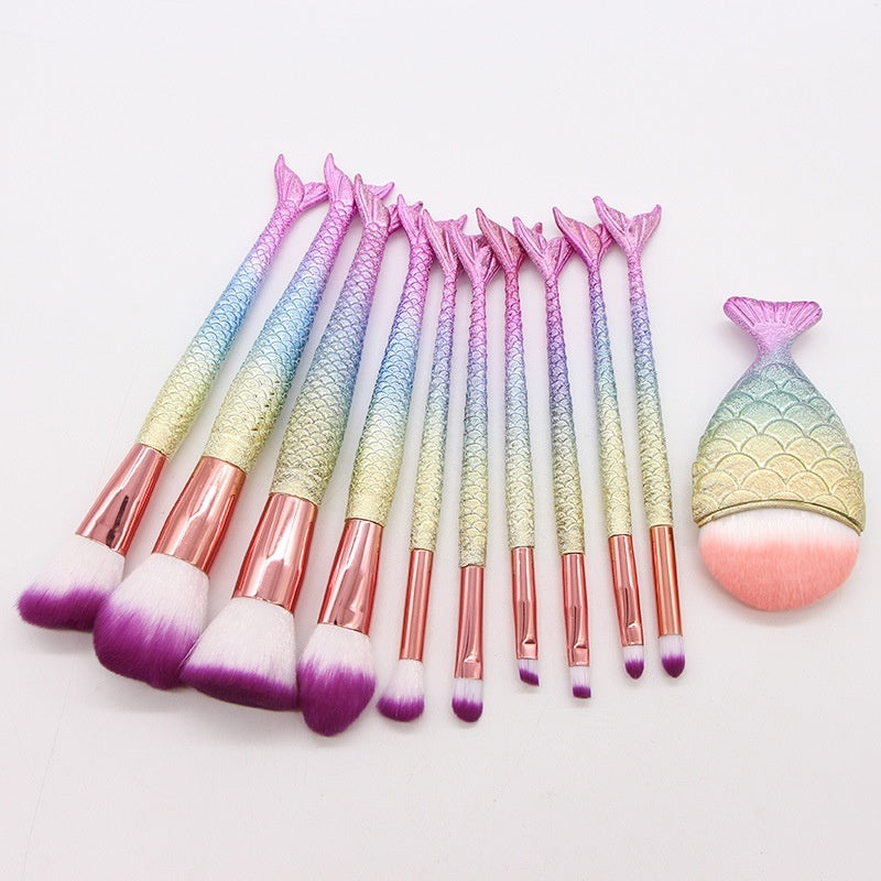 Mermaid Makeup Brush Set Beauty Tools Combination