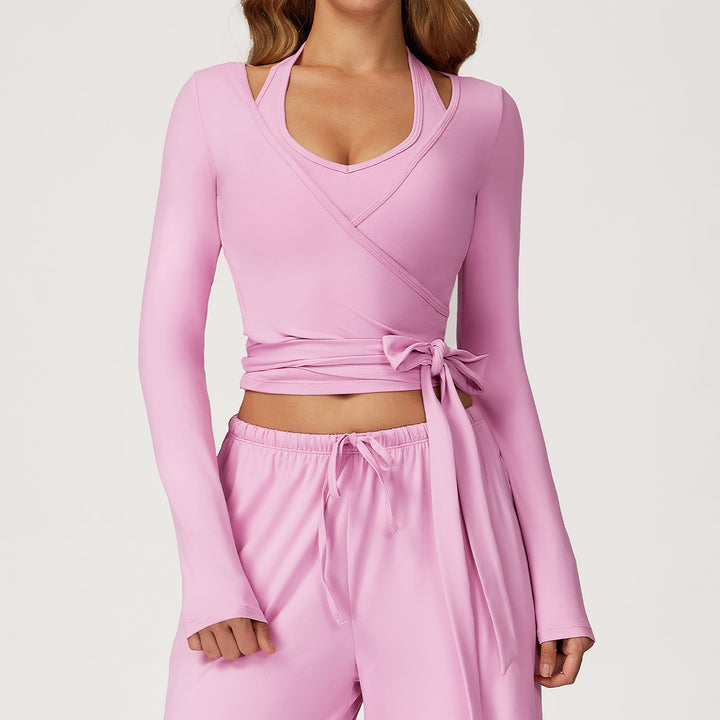 Women Long Sleeve One Piece Yoga Jumpsuit Workout Outfit
