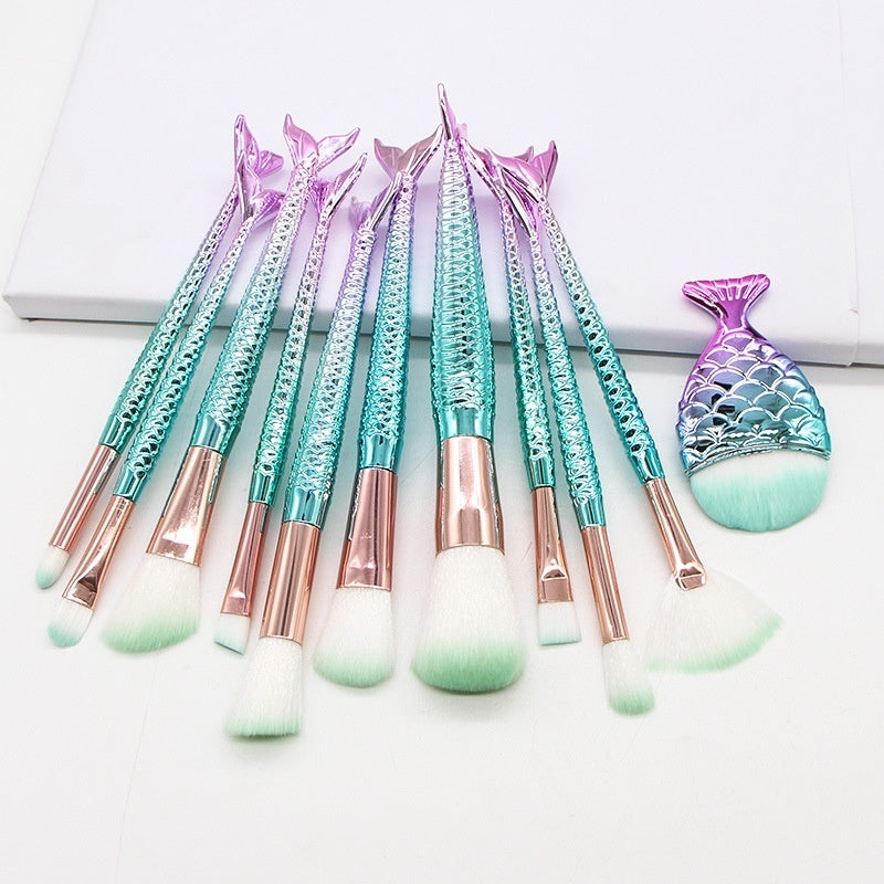 Mermaid Makeup Brush Set Beauty Tools Combination